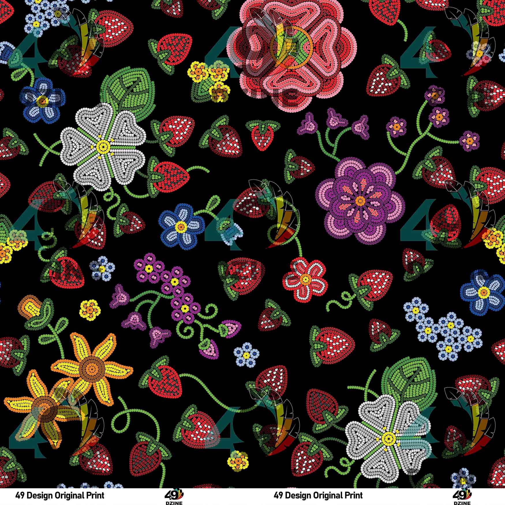 Berry Pop Midnight Satin Fabric By the Yard Pre Order