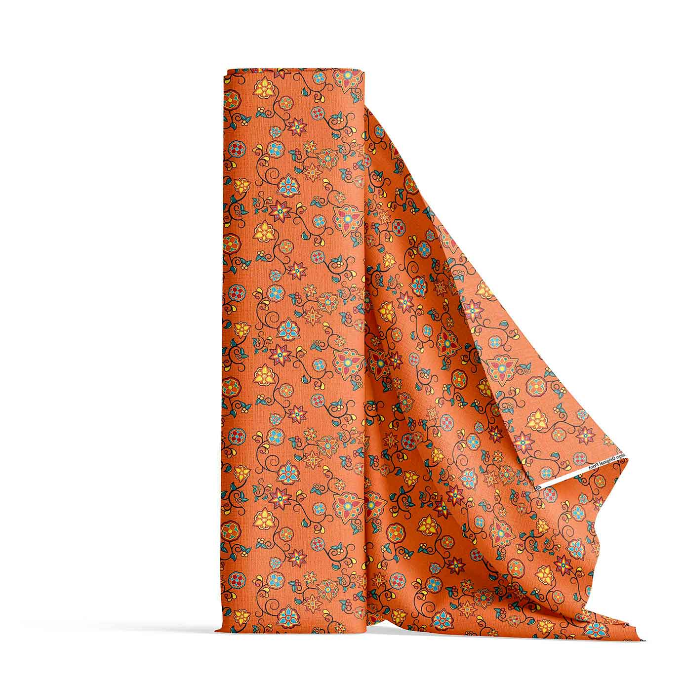 First Bloom Shade Orange Satin Fabric By the Yard Pre Order