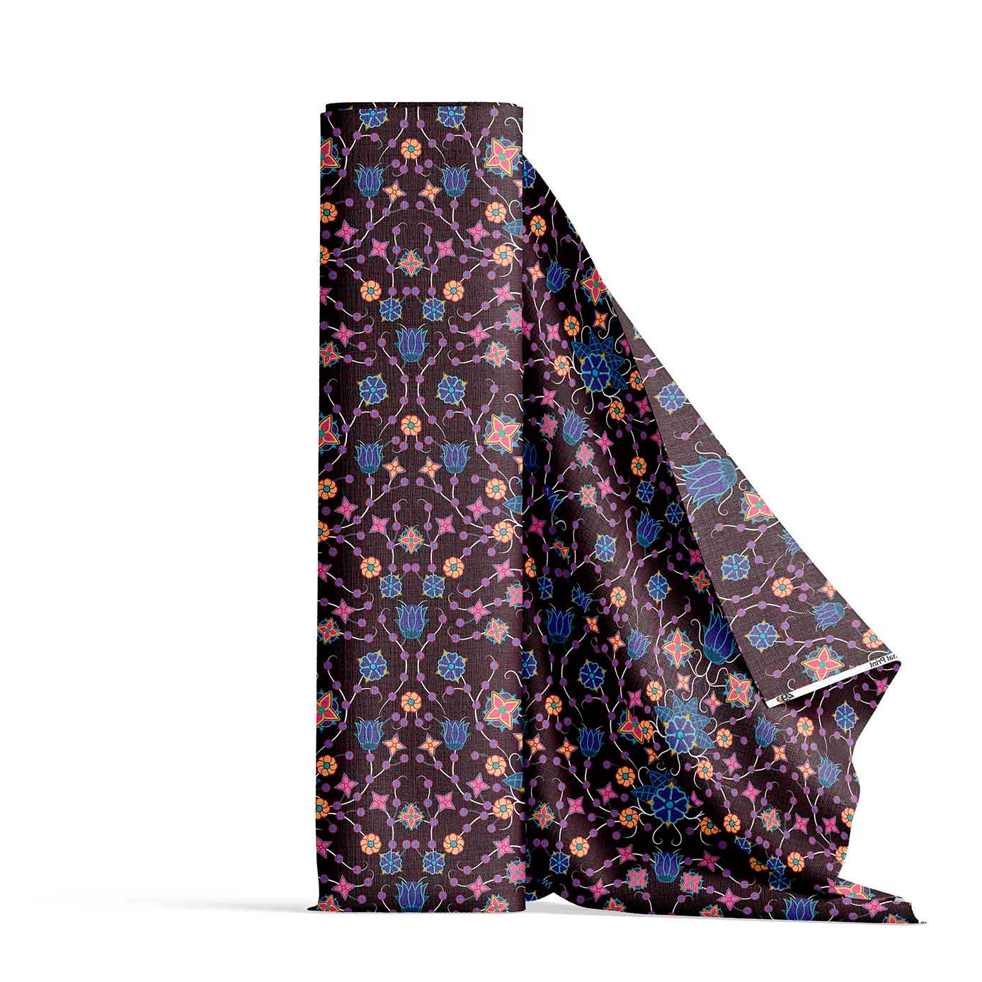 Floral Damask Purple Satin Fabric By the Yard Pre Order