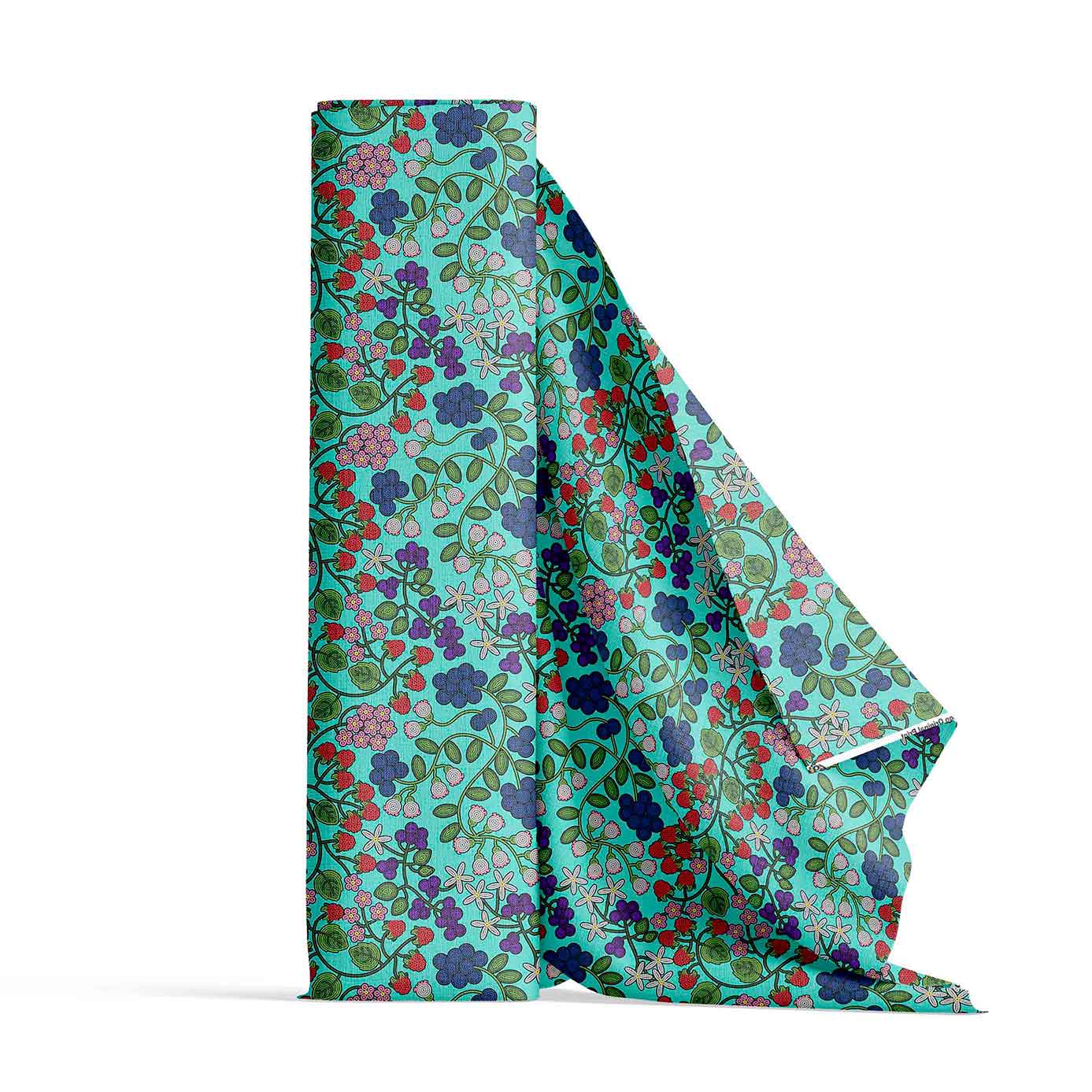 Takwakin Harvest Turquoise Satin Fabric By the Yard Pre Order