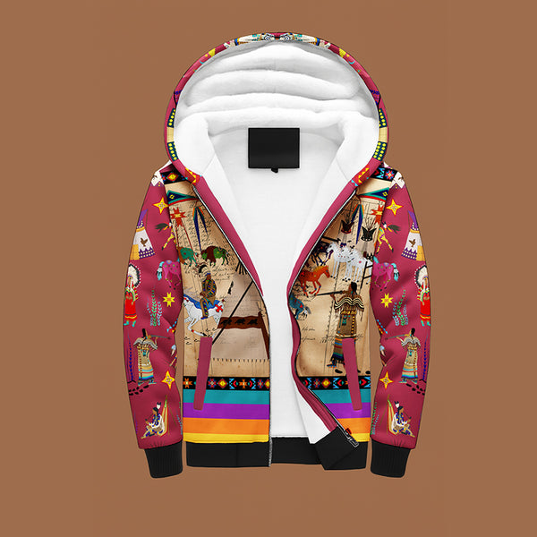 Broken Dowry Burgundy Sherpa Hoodie