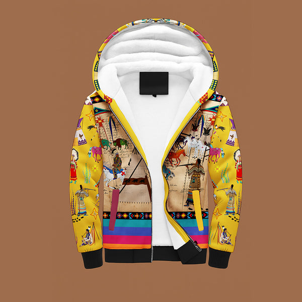 Broken Dowry Mustard Sherpa Hoodie