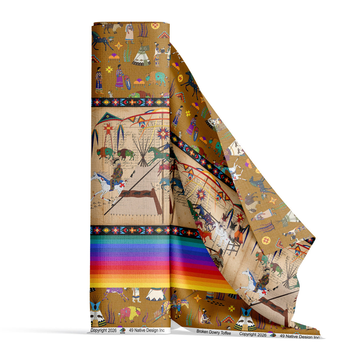 Broken Dowry Toffee Satin Fabric By the Yard Pre Order
