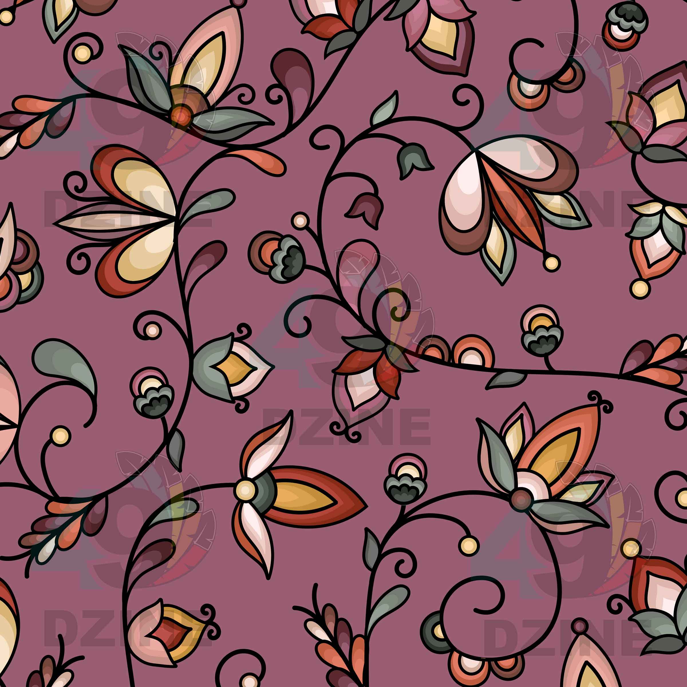 Burnt Sky Petals Magenta 42 Inch Cotton Poplin Pre Order