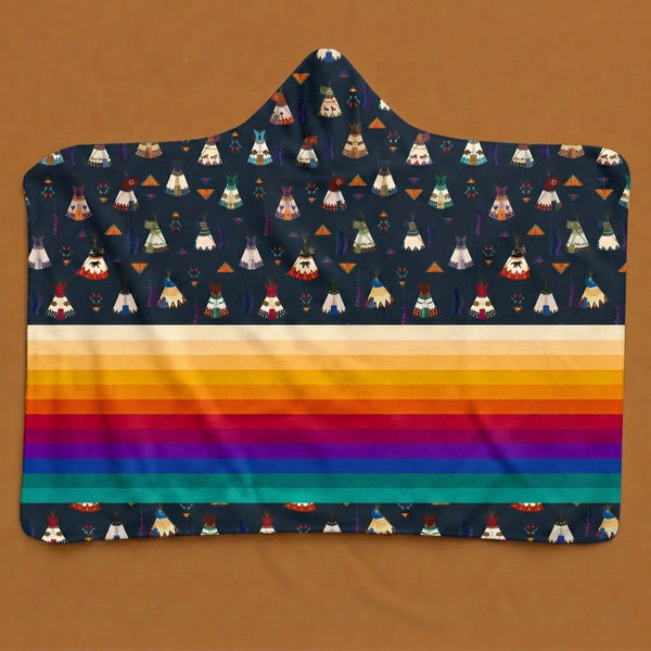 Camp Lodges Charcoal Hooded Blanket