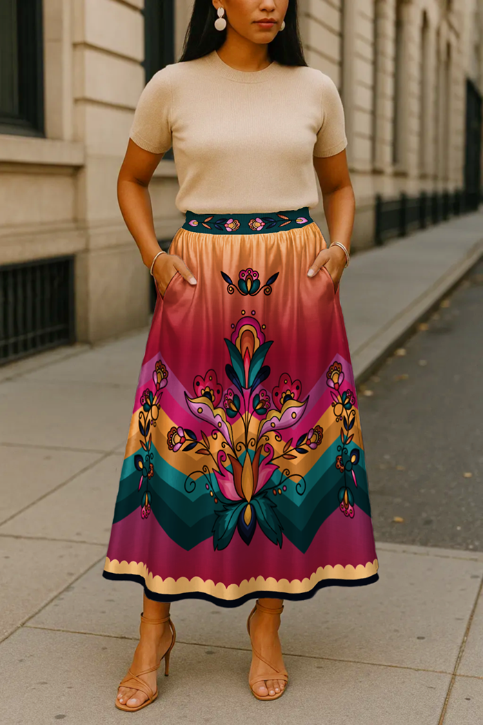 Copper Prairie Petals Skirt