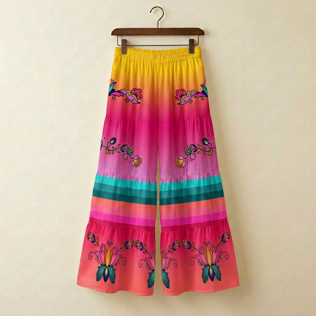 Copper Prairie Petals Three Tier Pants