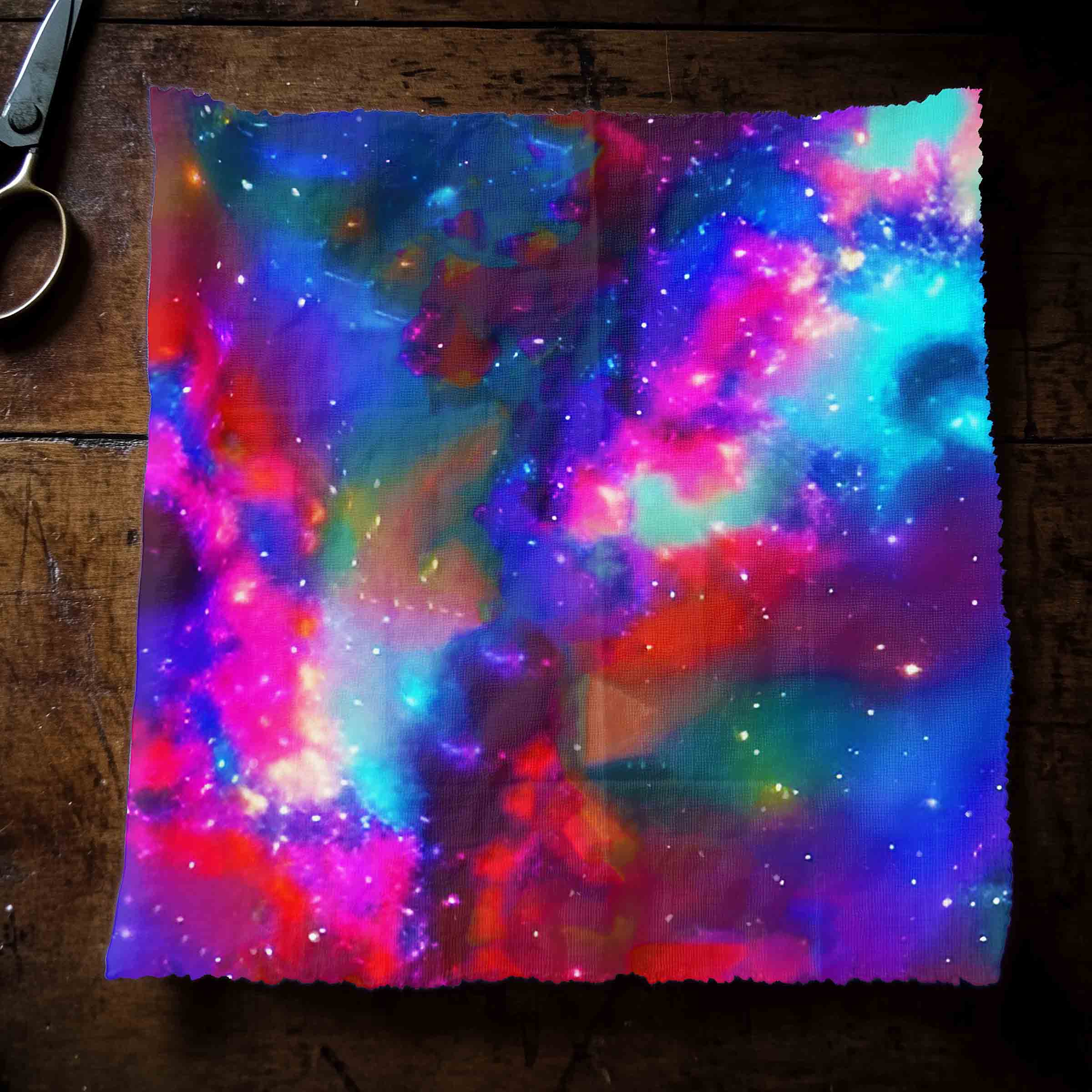 Cosmic Lights Satin Fabric By the Yard Pre Order