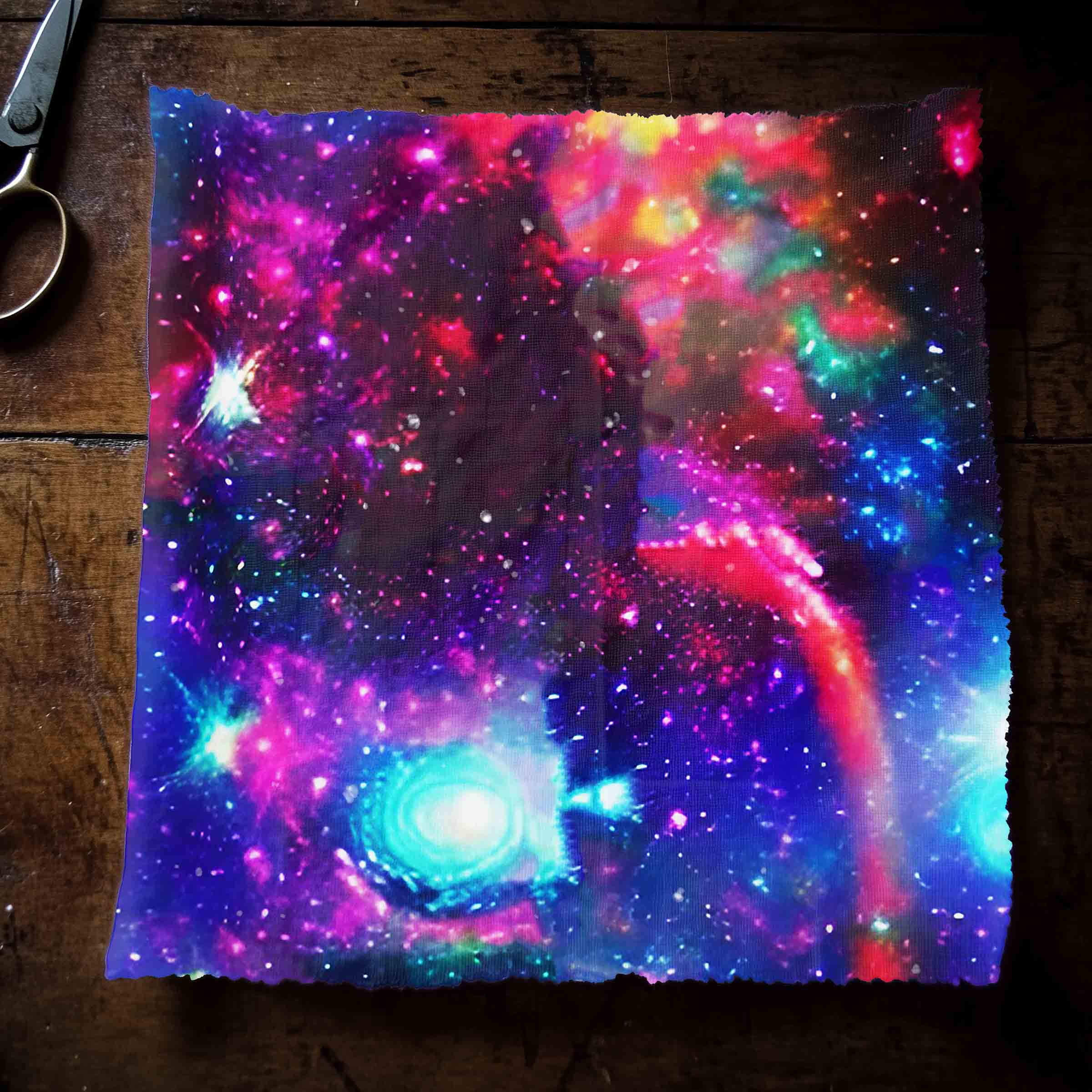 Cosmic Starburst Satin Fabric By the Yard Pre Order