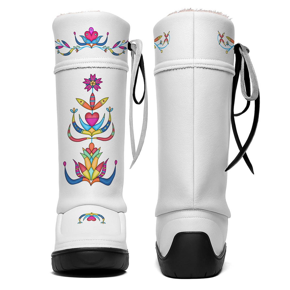 Cradle Creek Radiance White Real Leather MocLux Tall