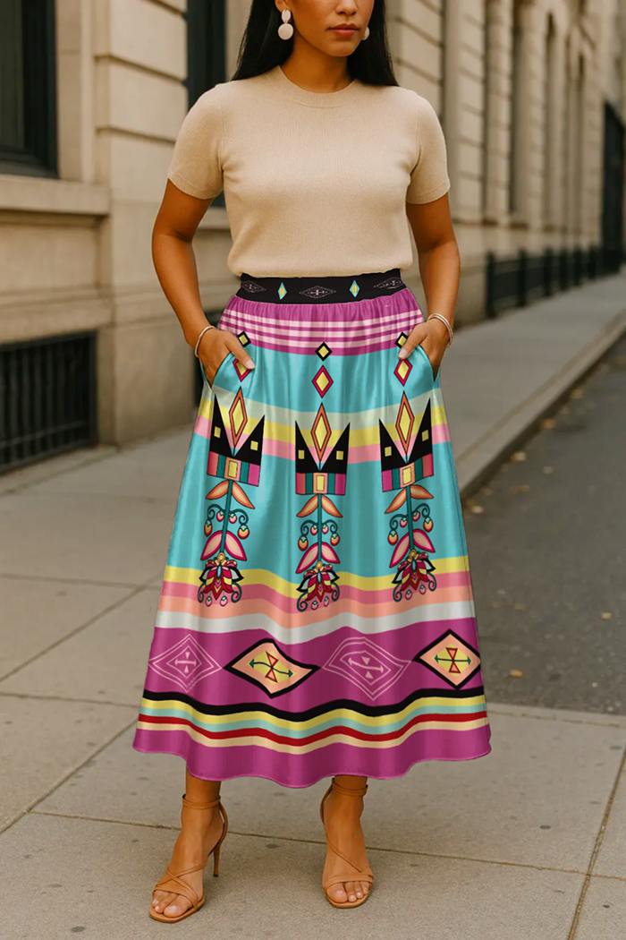 Crown of the Prairie Pink Skirt