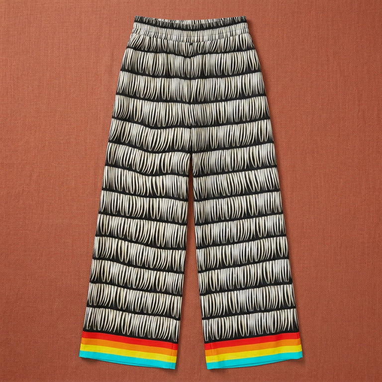 Dentalium on Black Women's Pants
