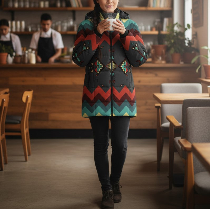 Earth Stepper Women's Hooded Puffer Coat