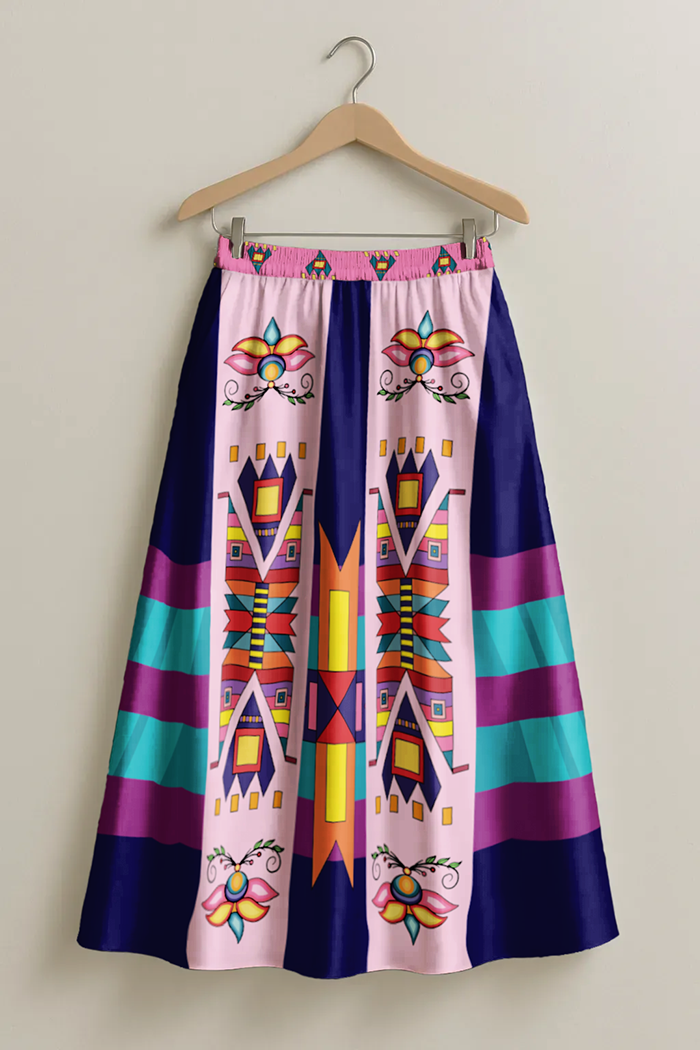 Echoes of the Lodge Blue Skirt