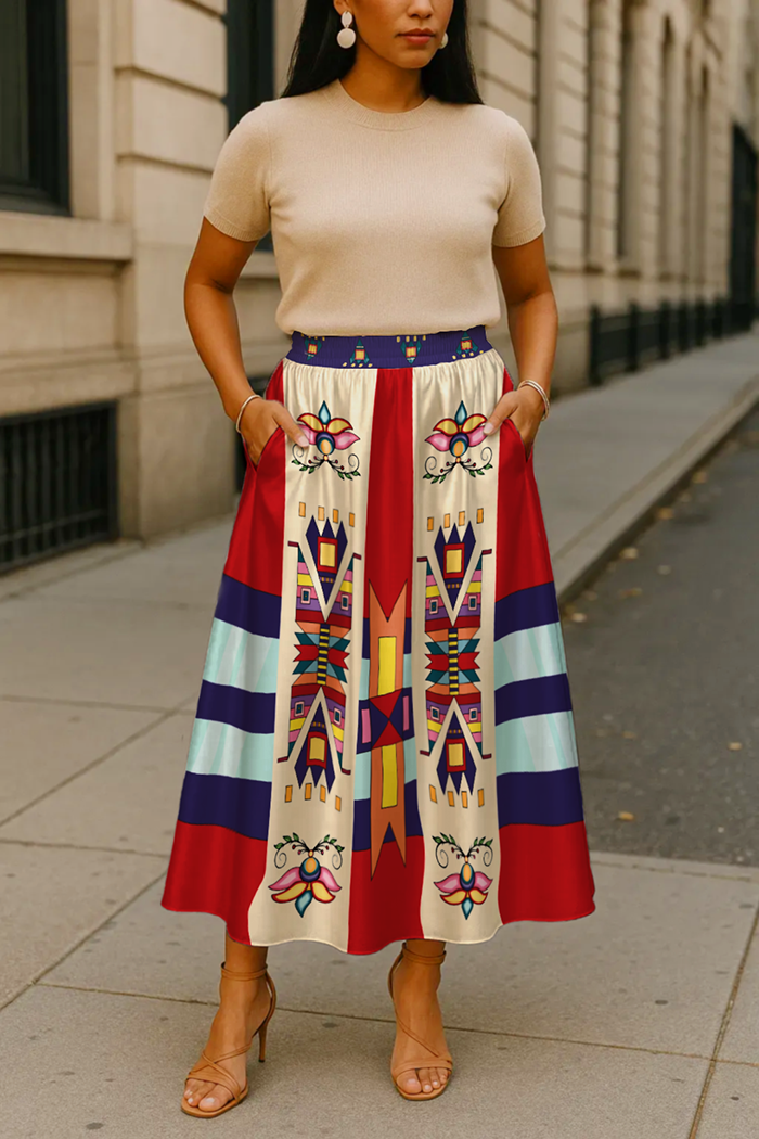 Echoes of the Lodge Red Skirt