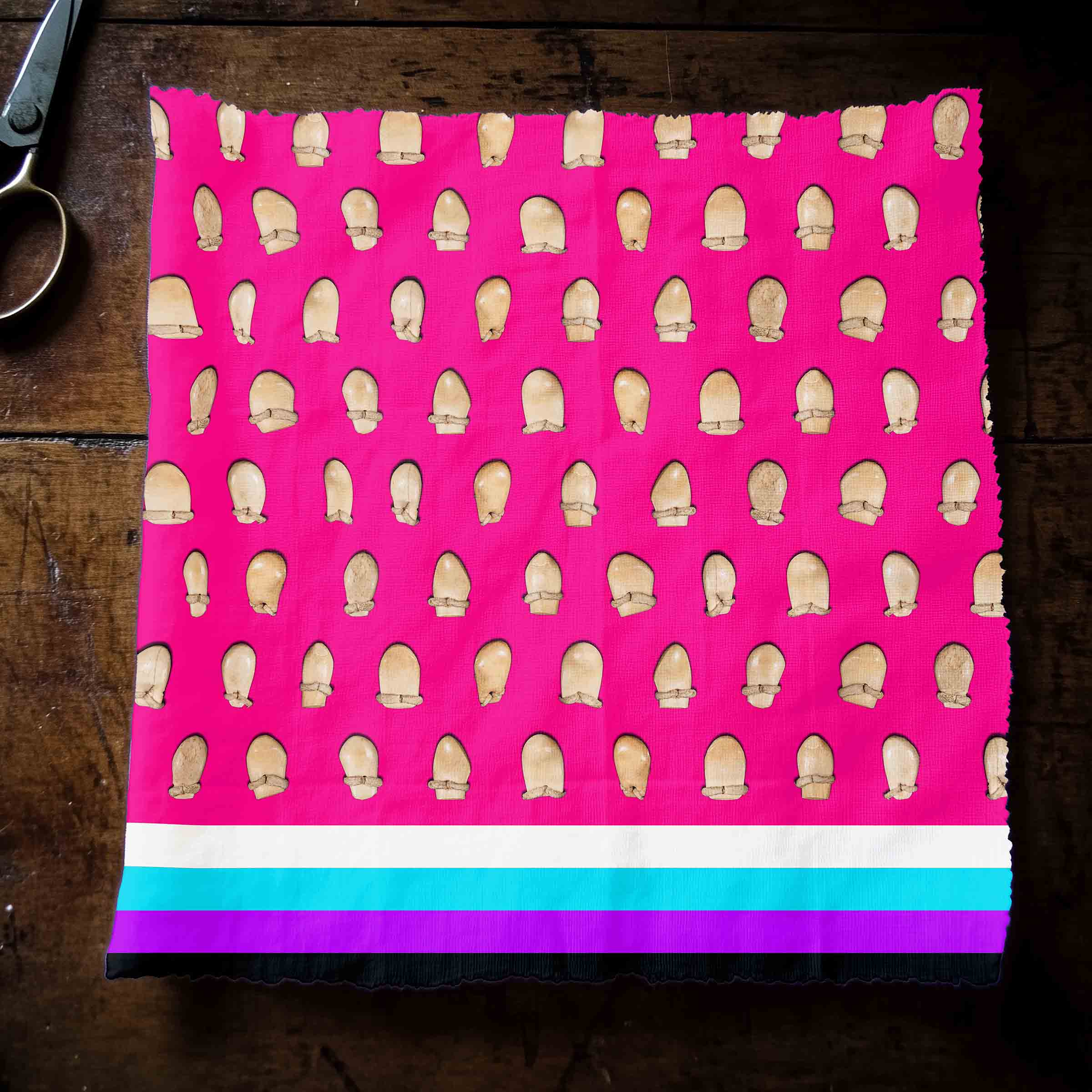 Elk Teeth on Pink 56 Inch Cotton Poplin Pre Order