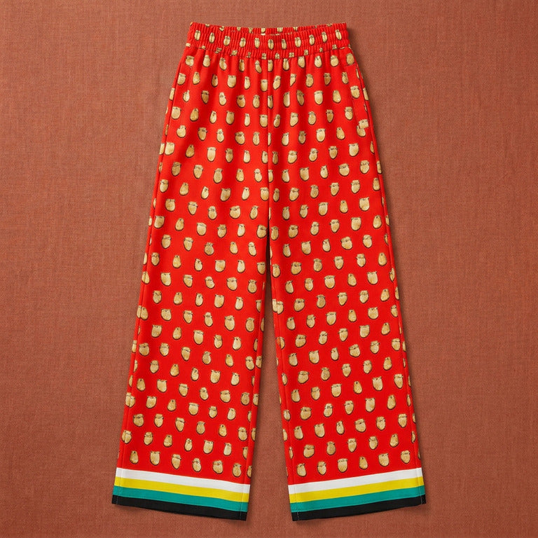 Elk Teeth on Red Women's Pants