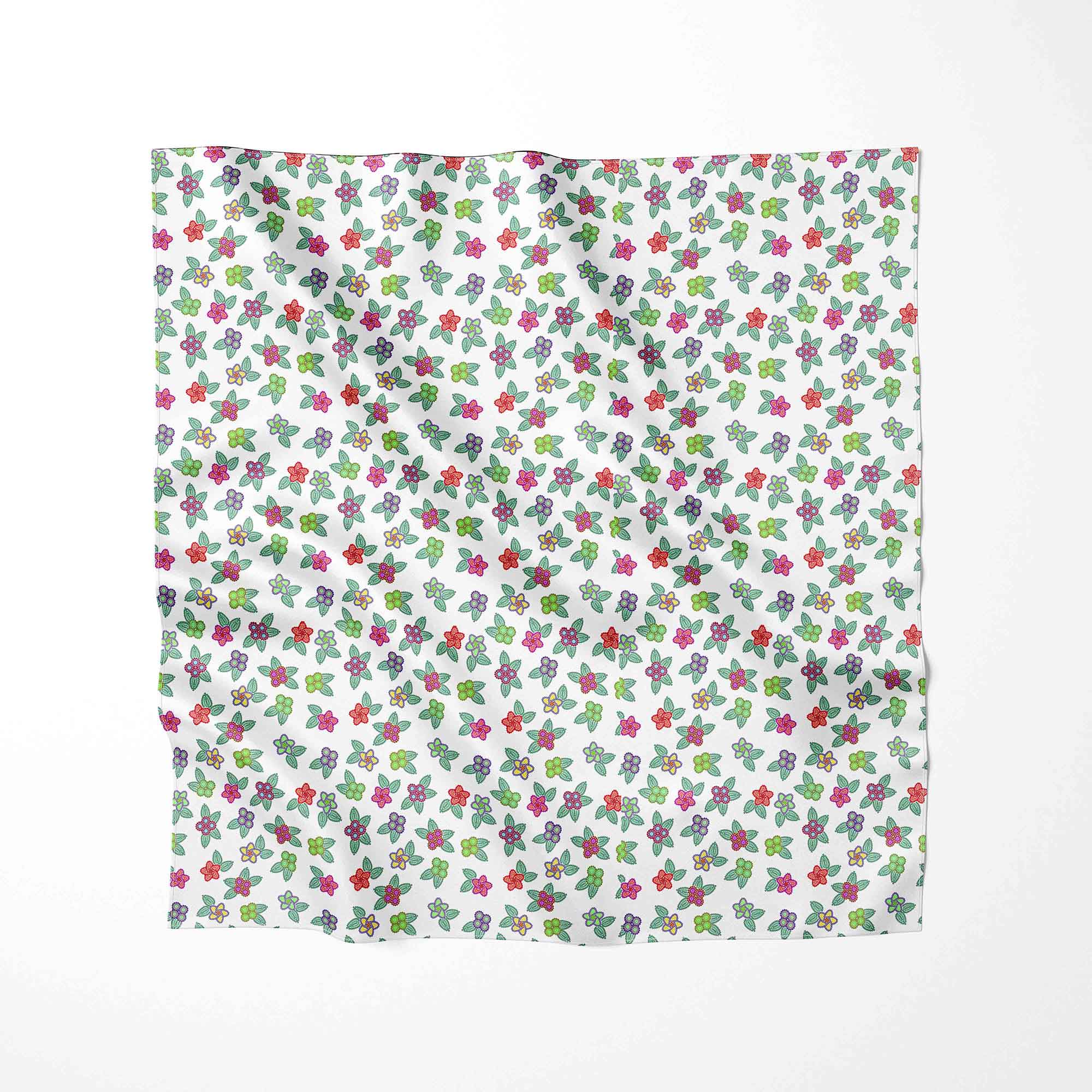 Berry Flowers White 56 Inch Cotton Poplin Pre Order