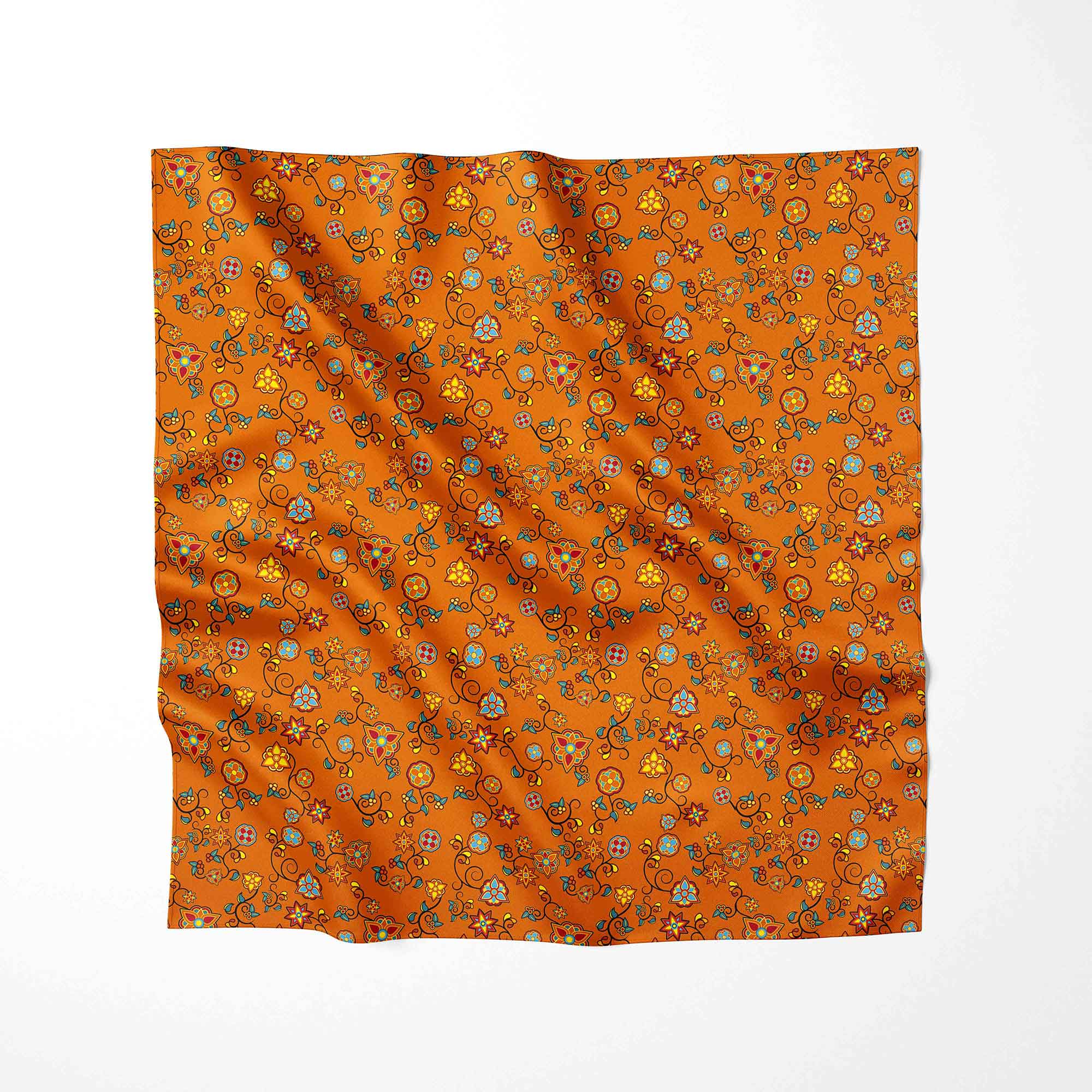 First Bloom Shade Orange Satin Fabric By the Yard Pre Order