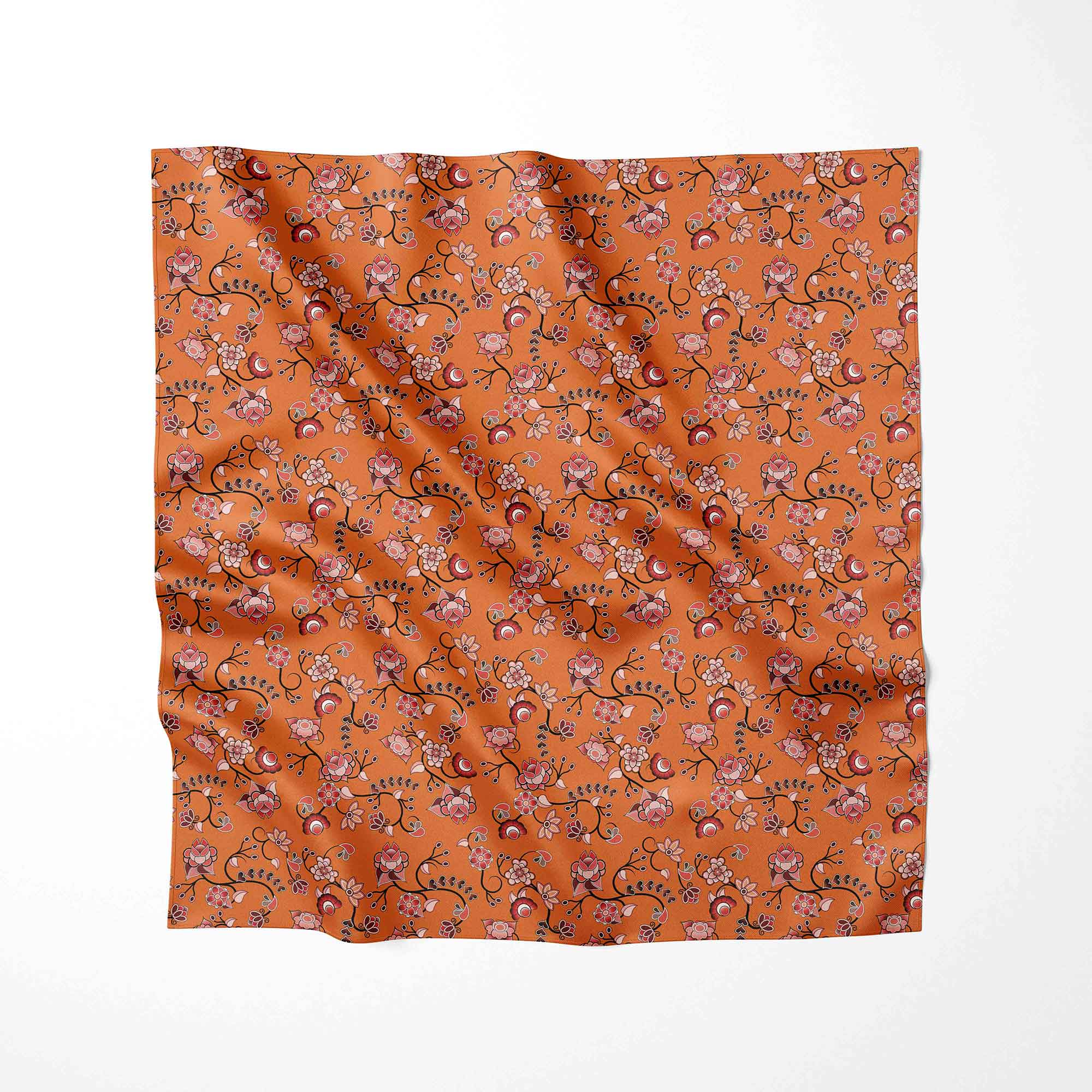 Floral Amour Orange 56 inch Cotton Poplin Pre Order