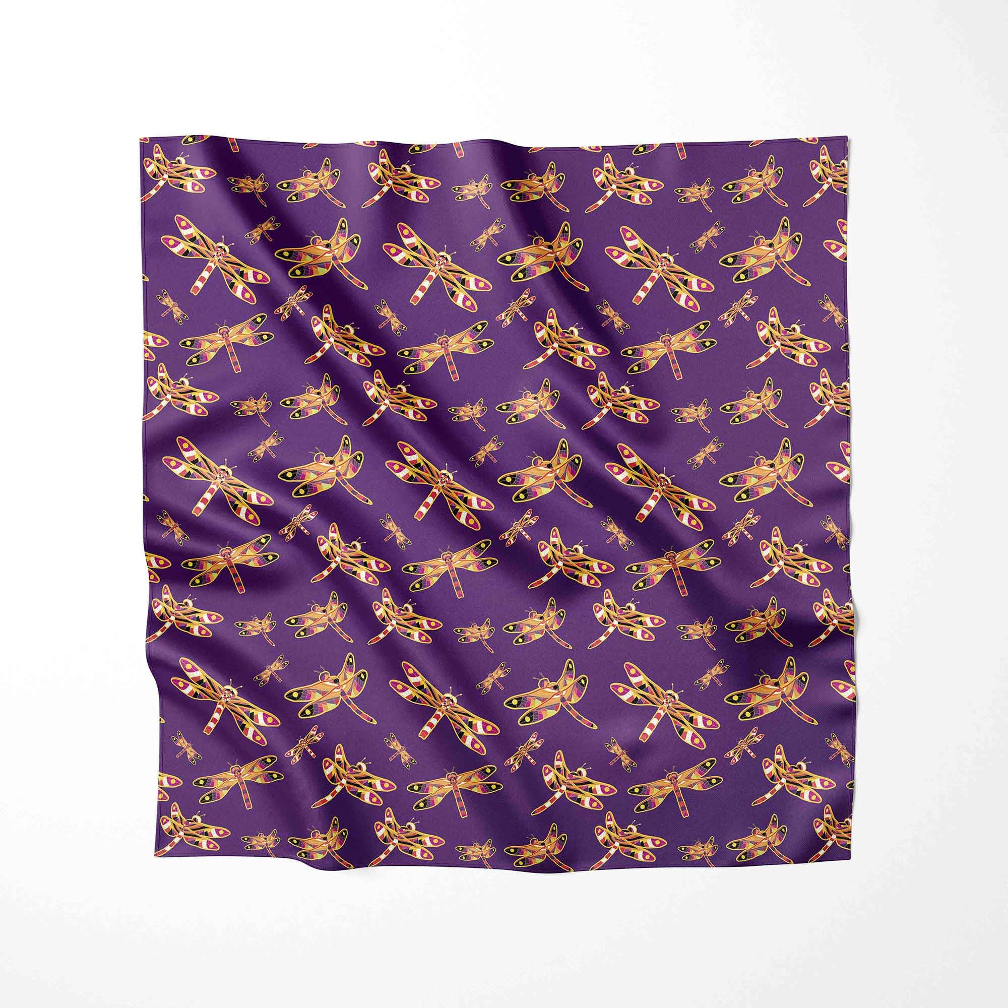 Gathering Yellow Purple Satin Fabric By the Yard Pre Order