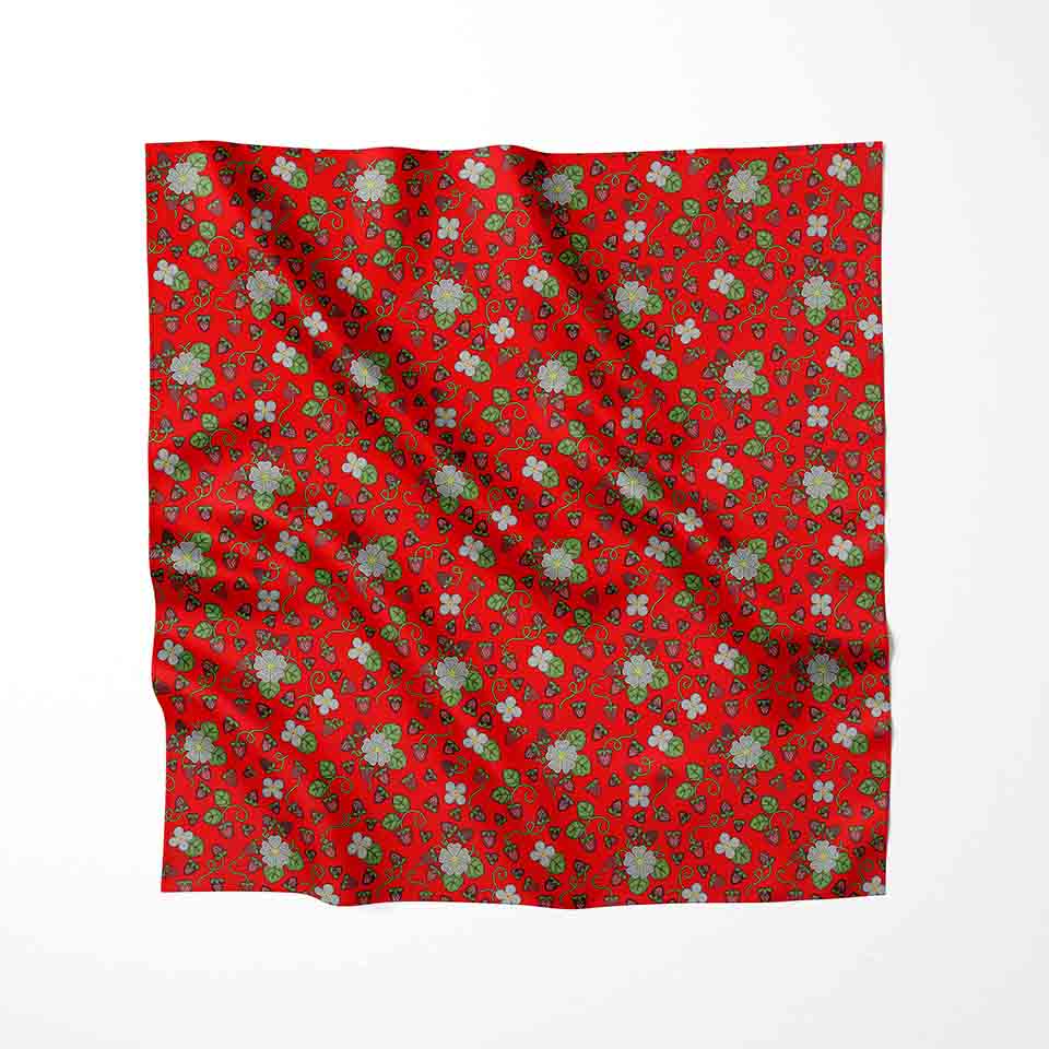 Strawberry Dreams Fire Satin Fabric By the Yard Pre Order