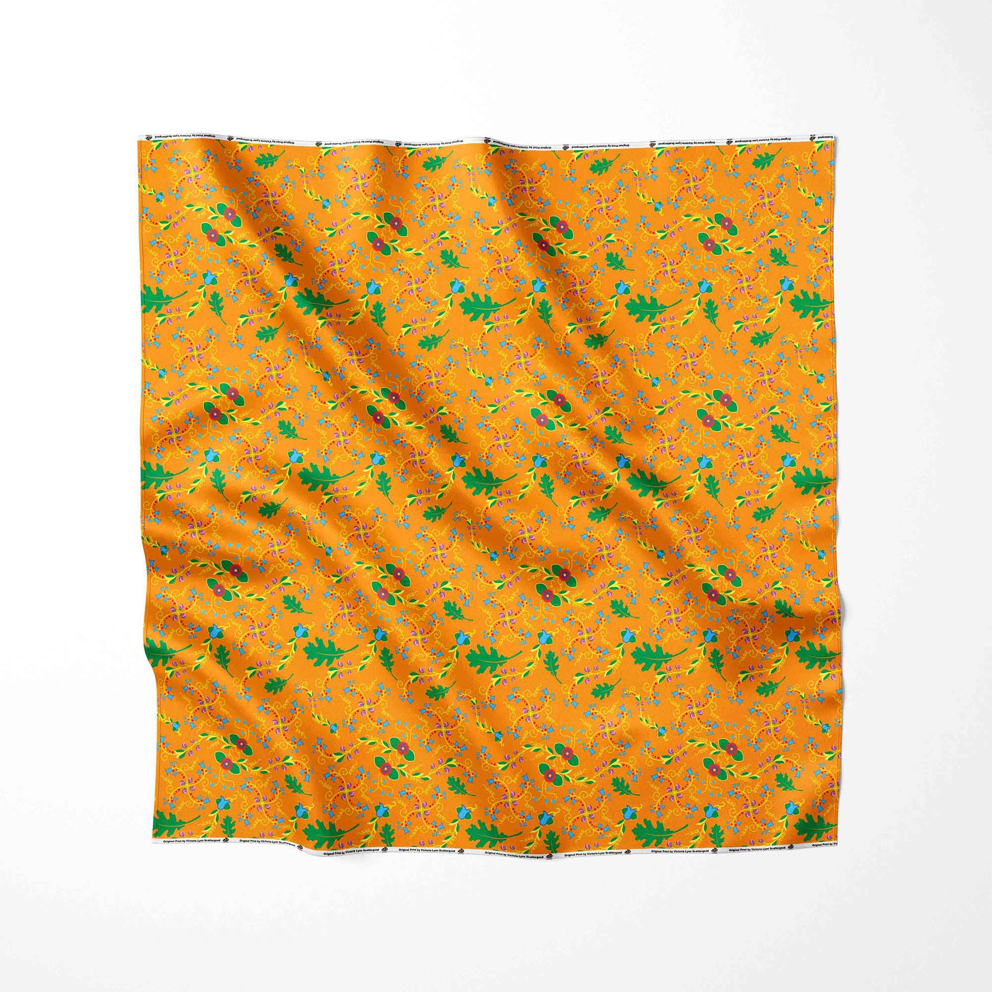 Vine Life Sunshine Satin Fabric By the Yard Pre Order