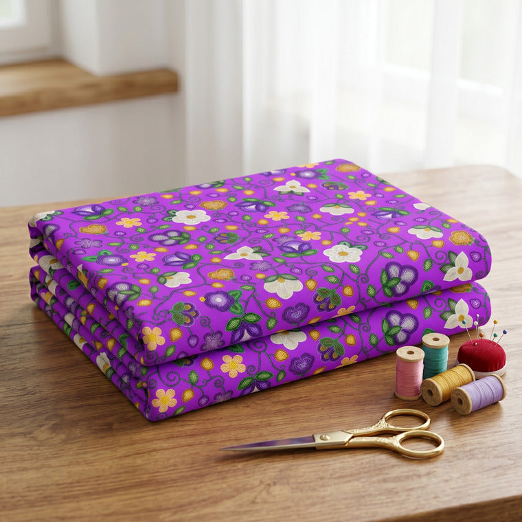 Midnight Moss Bloom Purple 42 Inch Cotton Poplin Pre Order