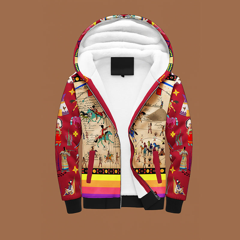 Fierce Alliances Red Men's Sherpa Hoodie
