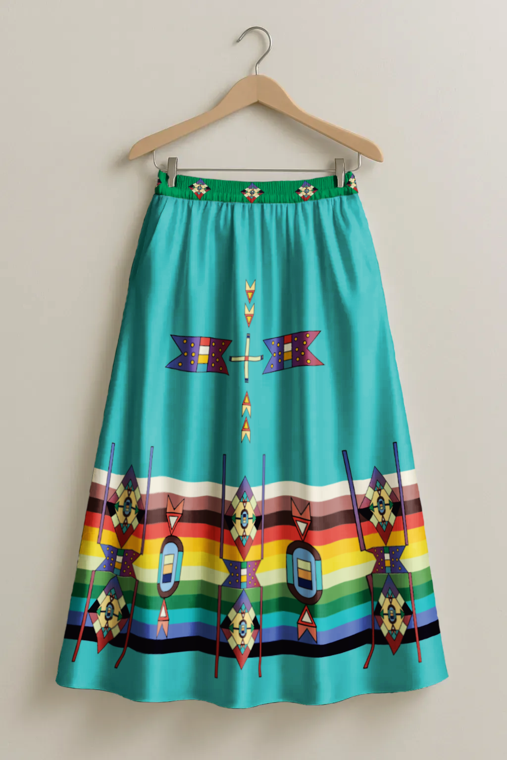 Flames of Heritage Geometric Skirt