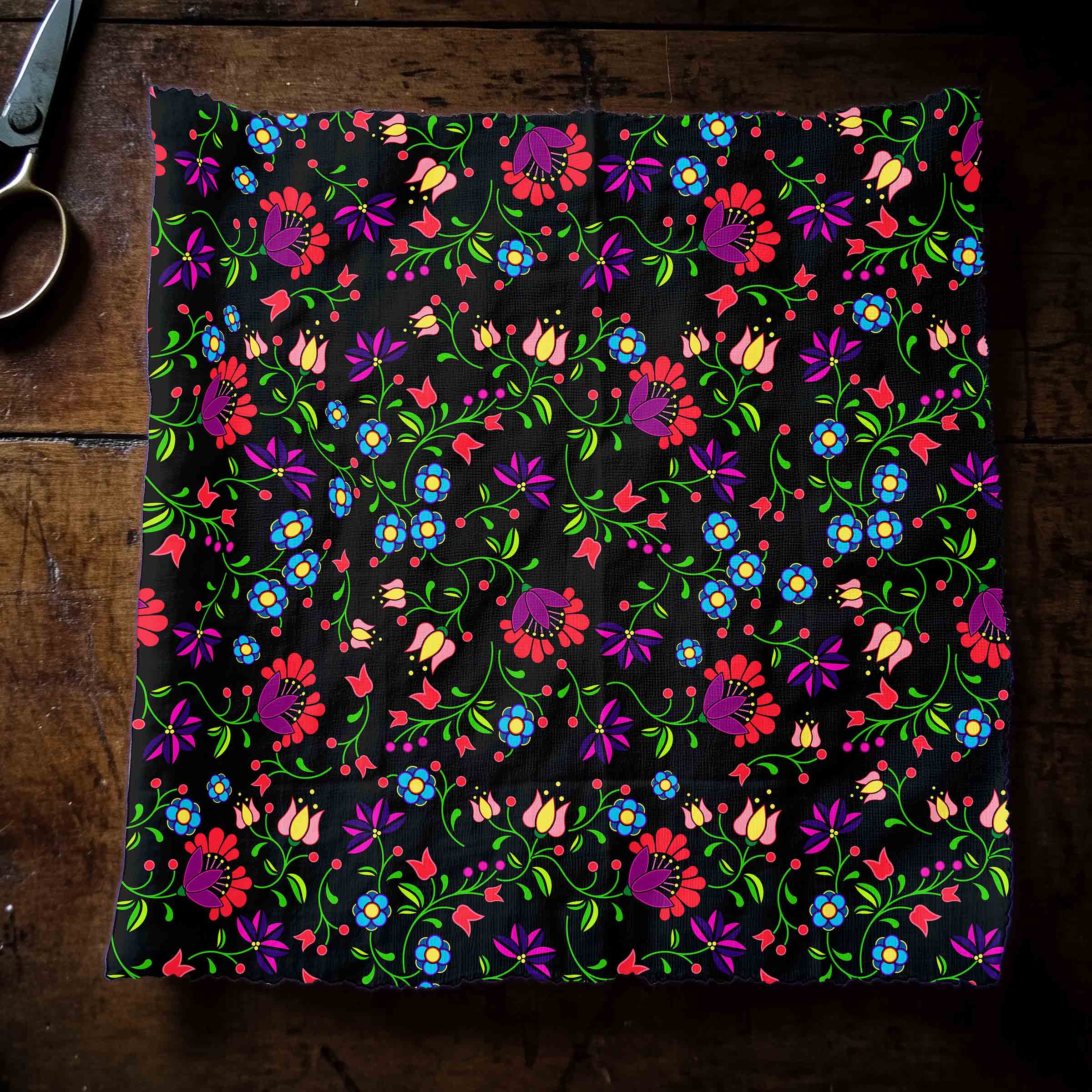 Fleur Indigine Satin Fabric By the Yard Pre Order