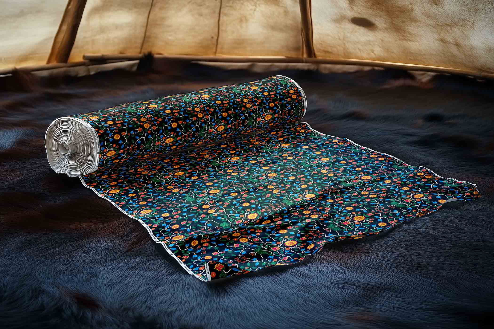 Floral Damask 02 Satin