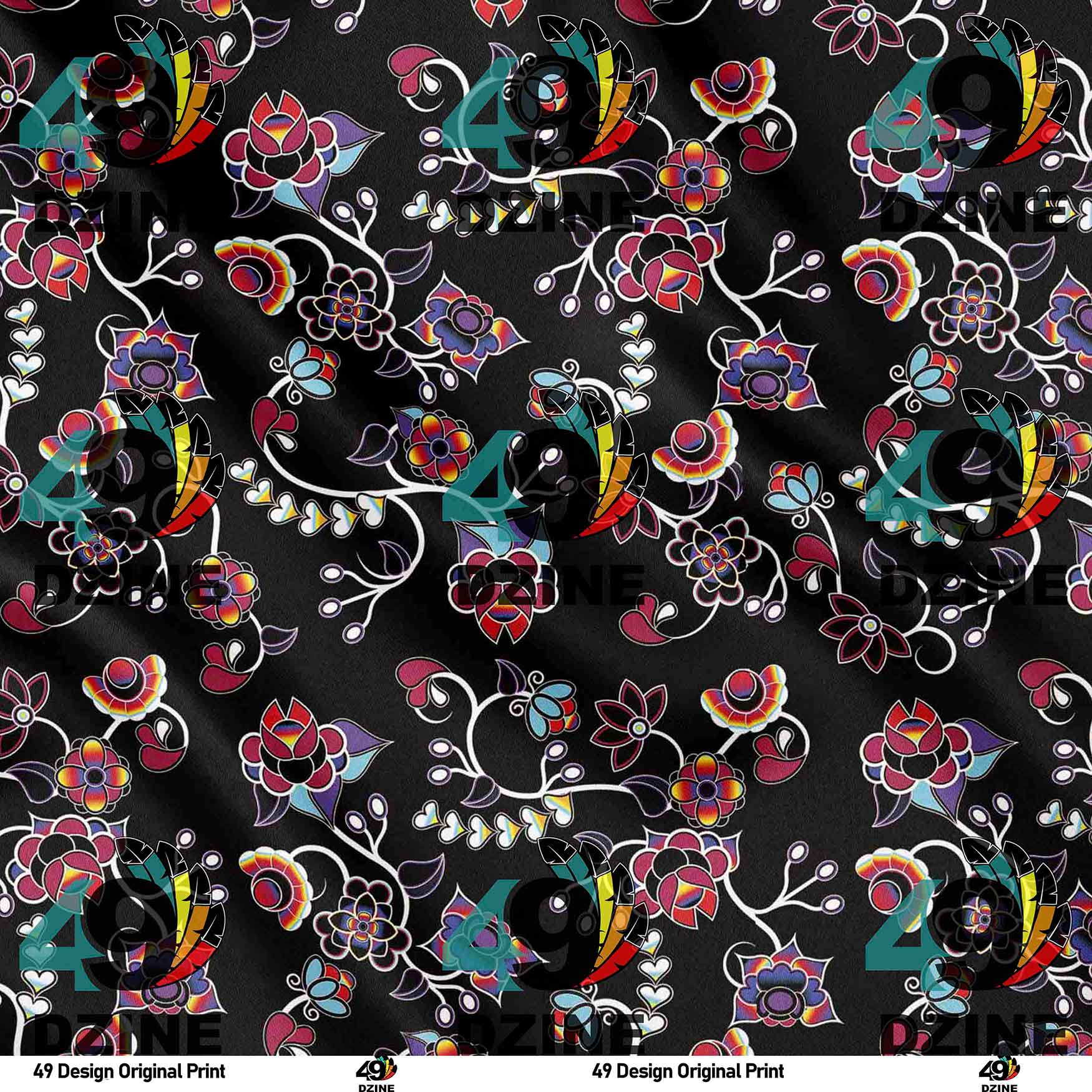 Floral Danseur Satin Fabric By the Yard Pre Order