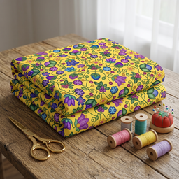 Bloom Uplift Yellow 42 Inch Cotton Poplin Pre Order
