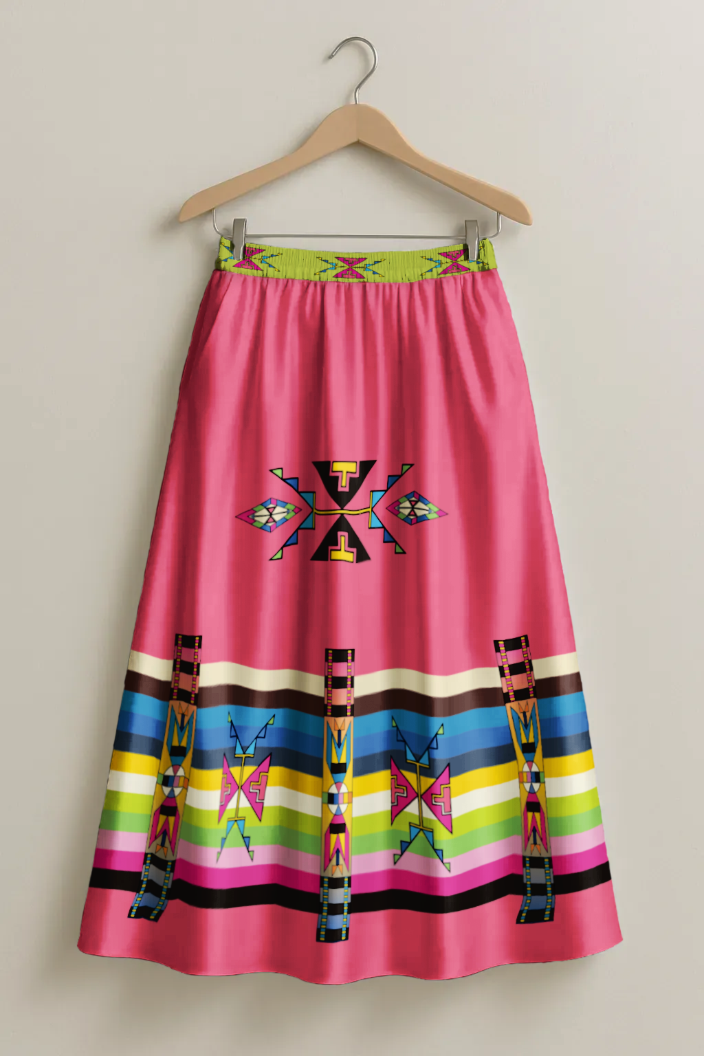 Four Directions Harmony Geometric Skirt