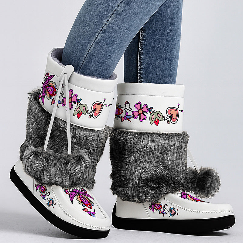 Frosted Leaf Spirit Real Leather MocLux Calf with Fur