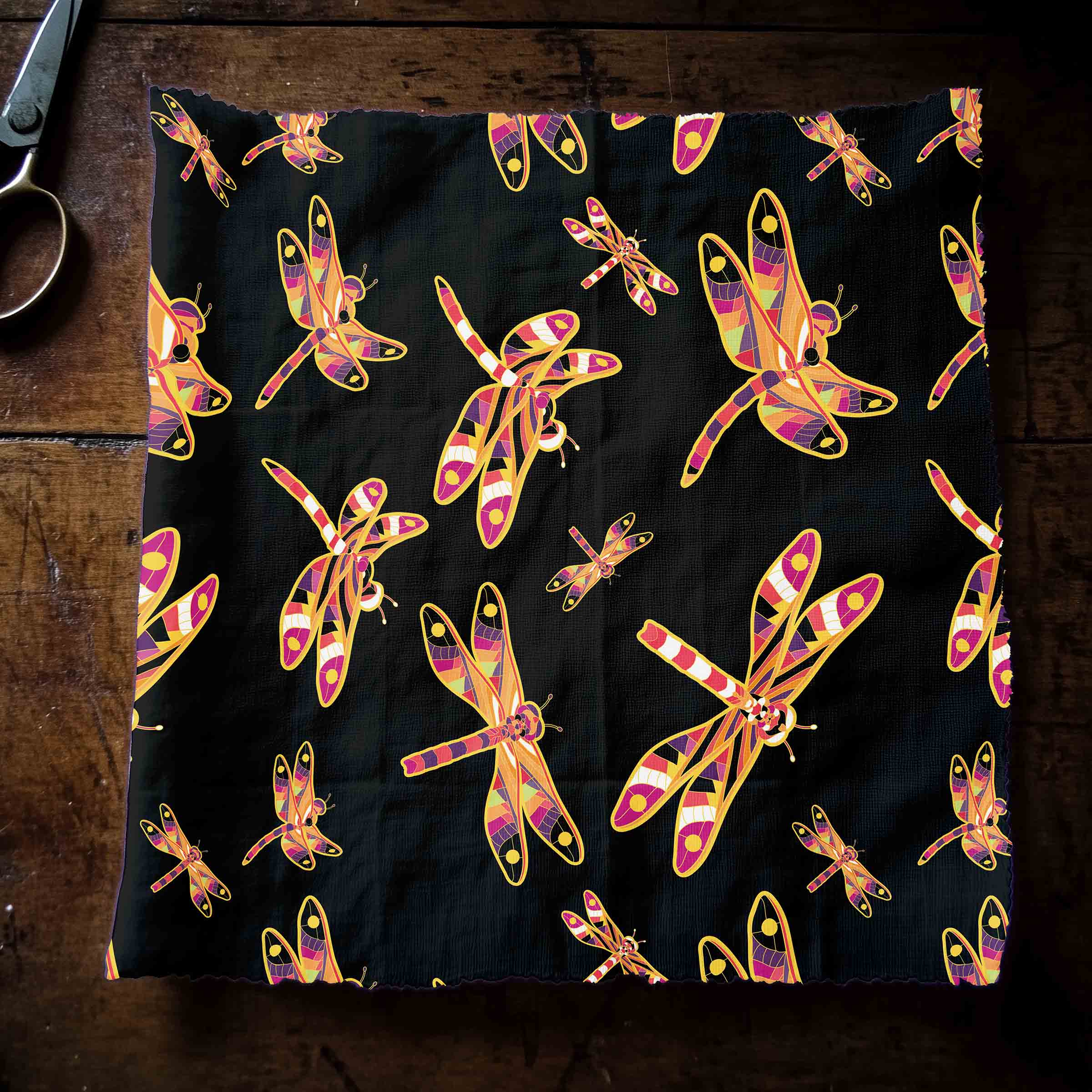 Gathering Yellow Black 56 inch Cotton Poplin Pre Order