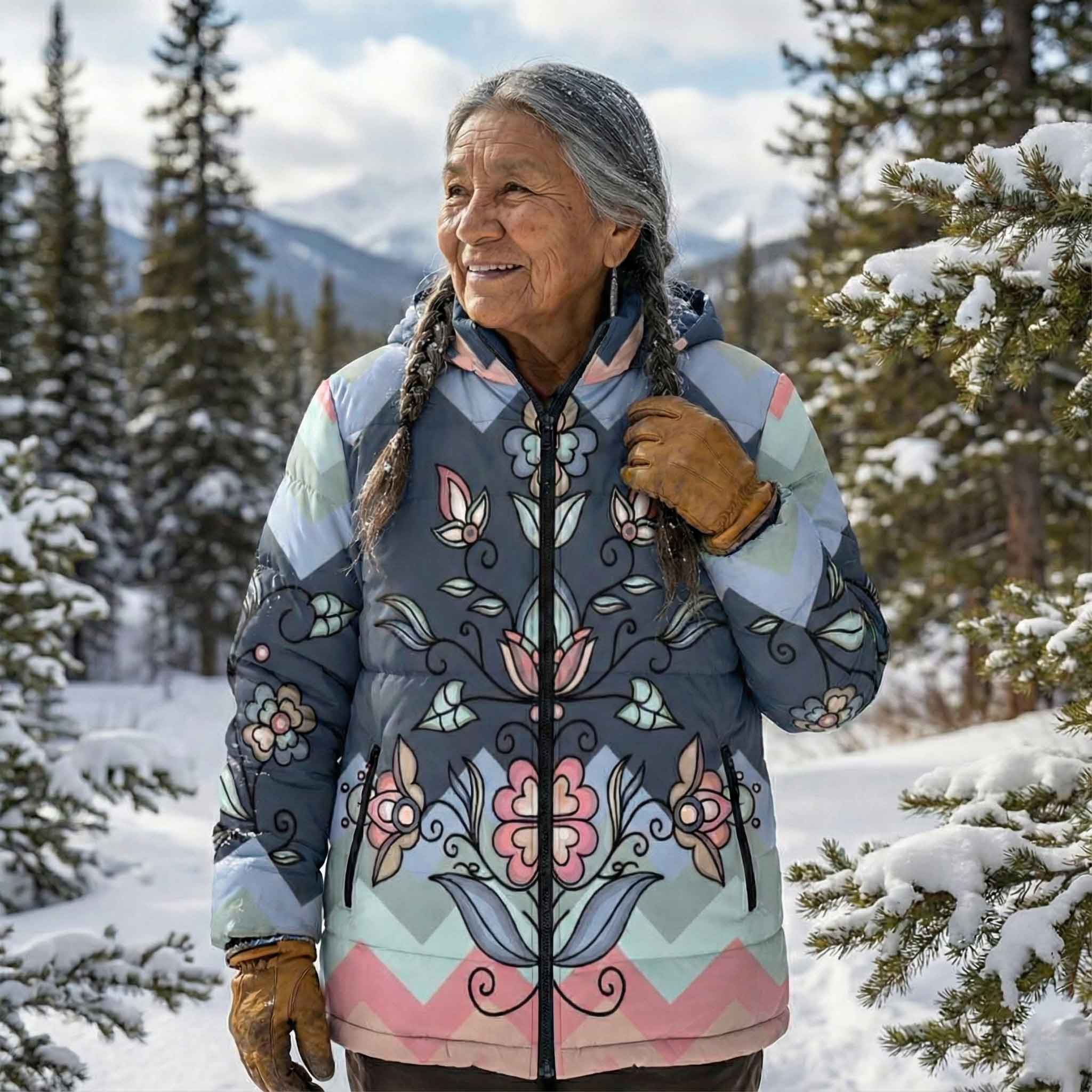 Frostfall Radiance Women's Hooded Puffer Coat