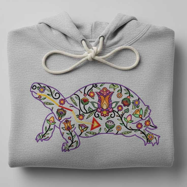 Land Turtle Floral Animals 02-M Various Sizes