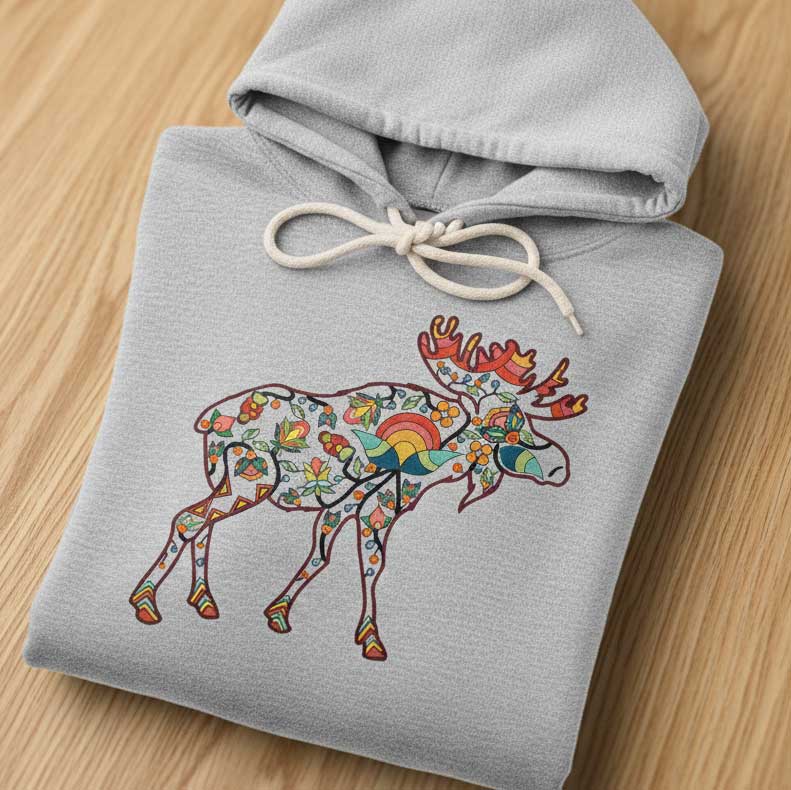 Moose Floral Motif 1-M Various Sizes