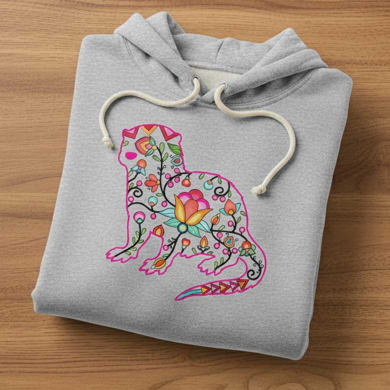 Otter Floral Animals 01-M Various Sizes