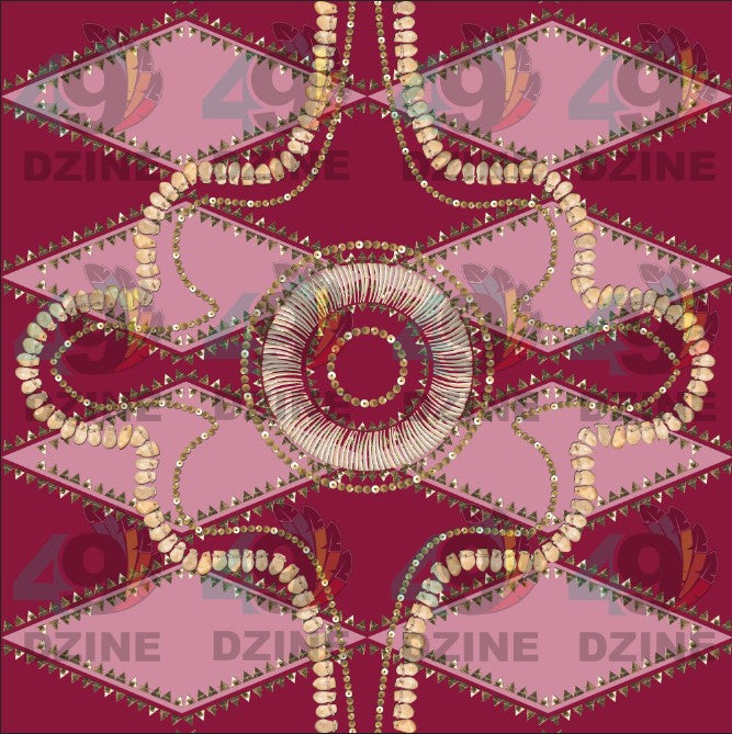 Gilded Nomad Maroon 56 Inch Cotton Poplin Pre Order