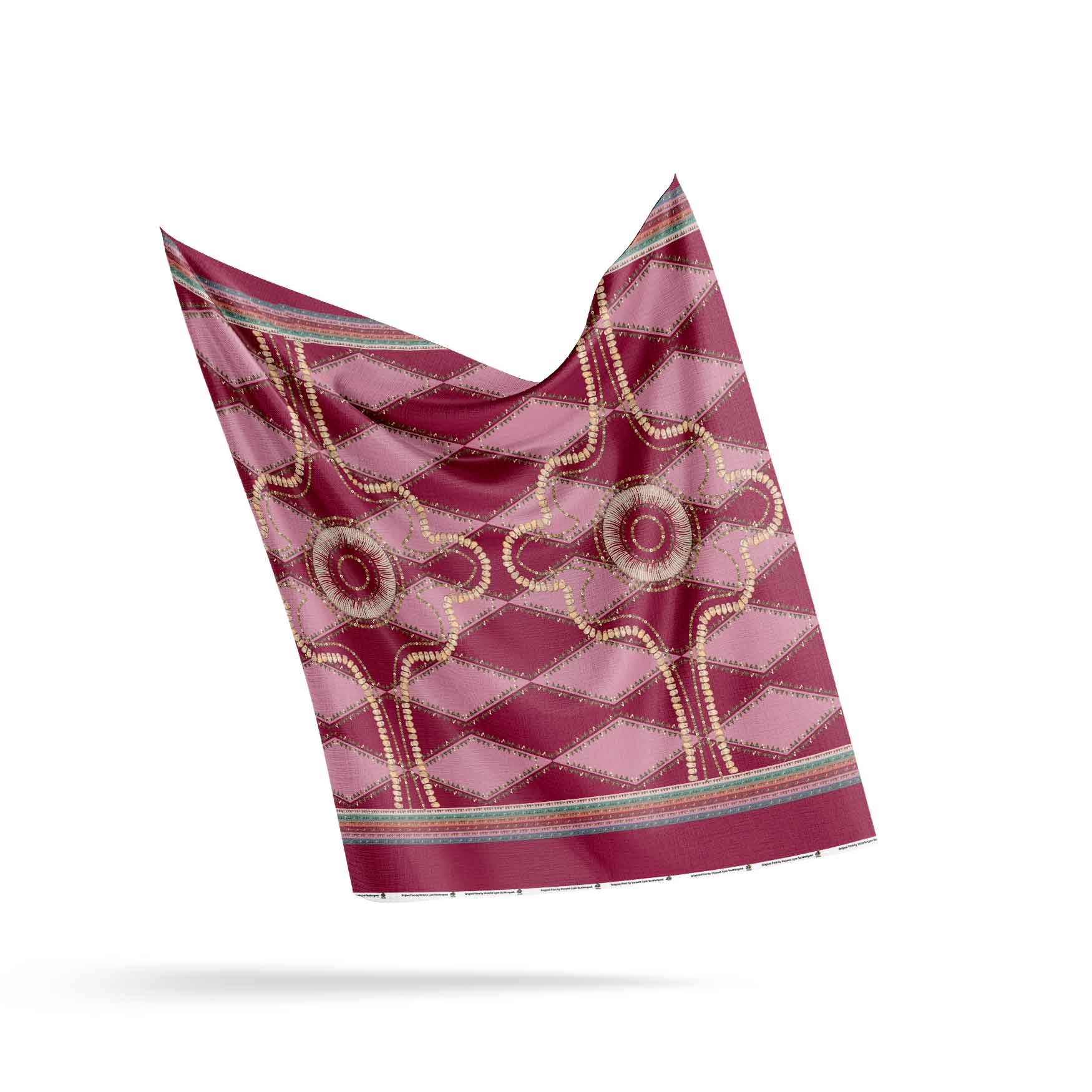 Gilded Nomad Maroon 56 Inch Cotton Poplin Pre Order