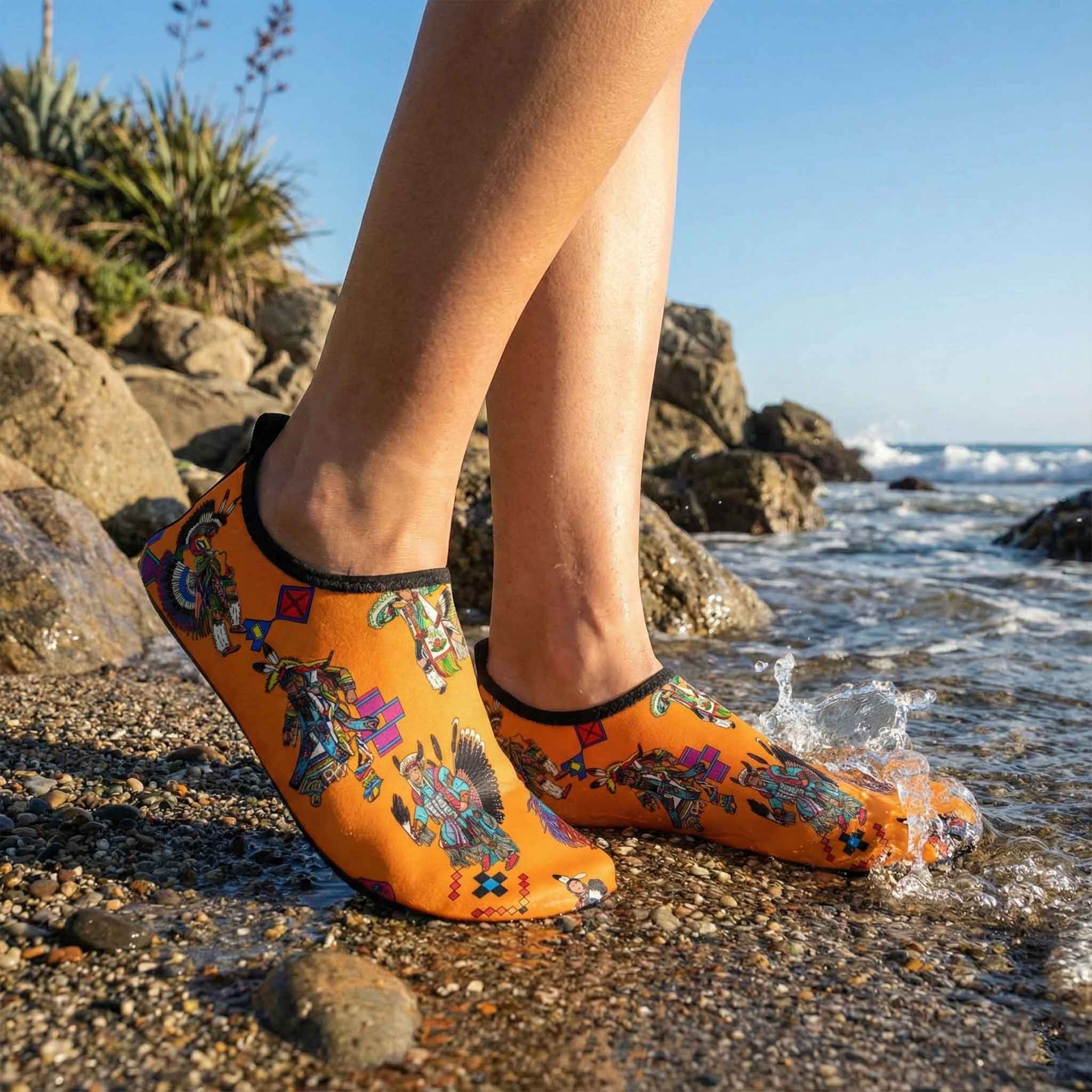 Grand Entry Dancers Orange Sockamoccs