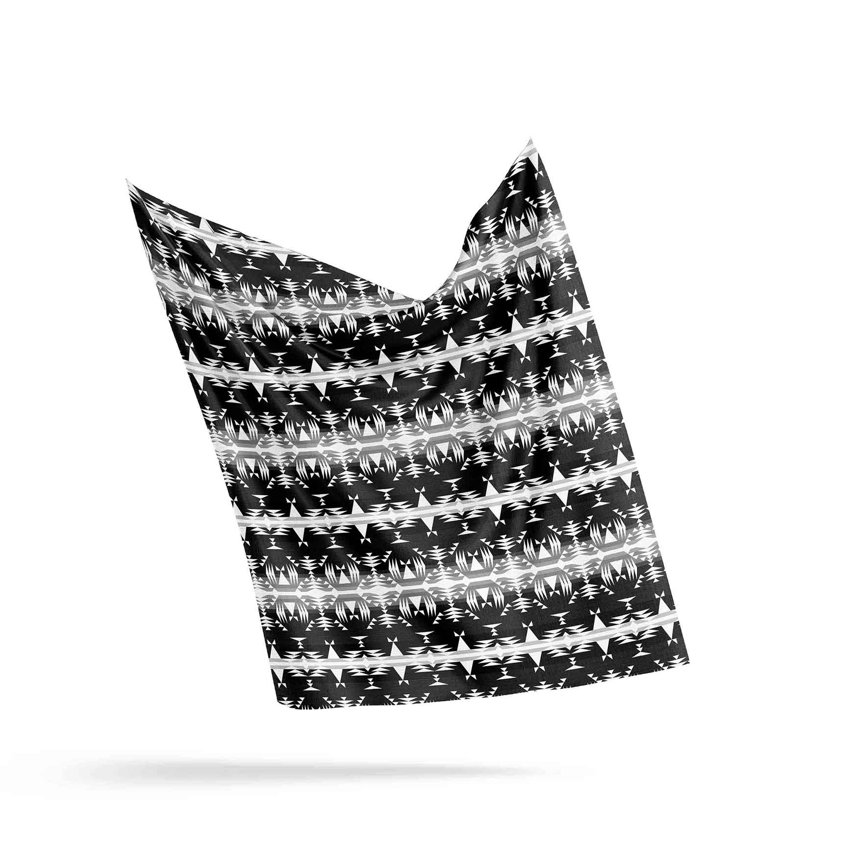 Between The Mountains Black and White Satin Fabric By the Yard Pre Order