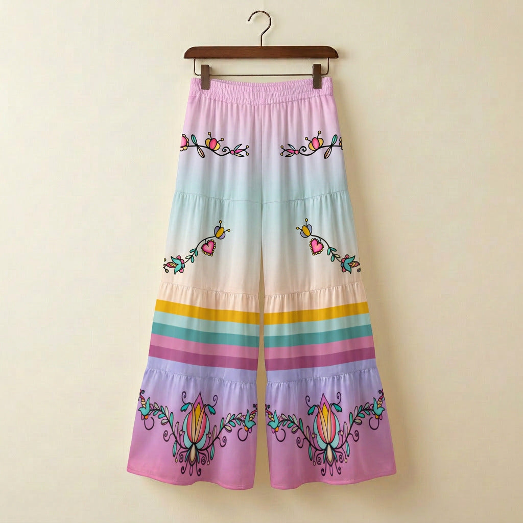 Harvest Heart Floral Three Tier Pants
