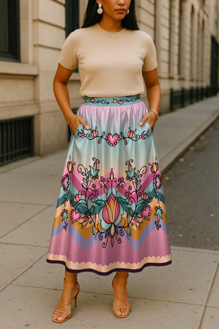 Harvest Hearth Floral Skirt