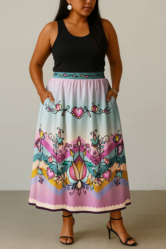Harvest Hearth Floral Skirt