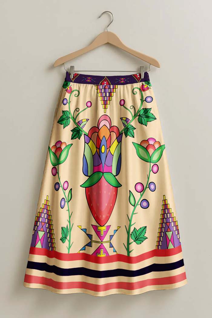 Heartberry Bloom Cream Skirt