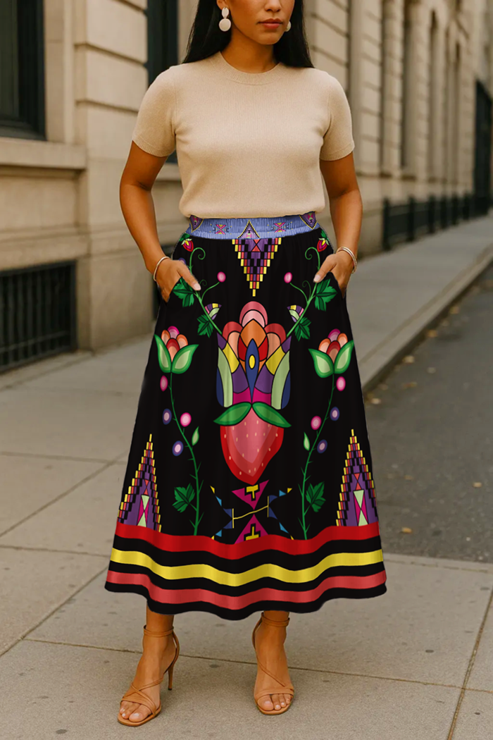 Heartberry Bloom Dark Skirt